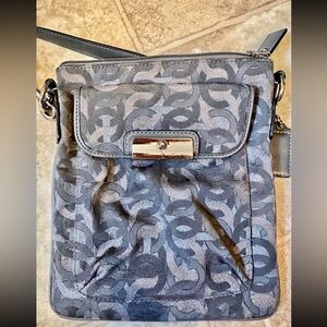 Coach Black and Gray Signature Crossbody Bag